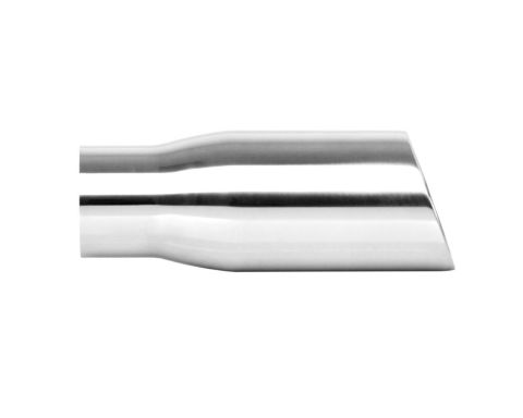 AFTERBURNER 304 Stainless Steel Exhaust Tailpipe Tip 3" Inlet 4" Outlet 12" Overall Length Dual Wall Slant Angle Cut with Clamp on Tip#ABEWLT-140