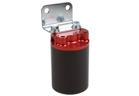 Aeromotive Fuel Filter Billet 10 Mic An-10 Canister, Cellulose Element, Red/Black Each#AER12317
