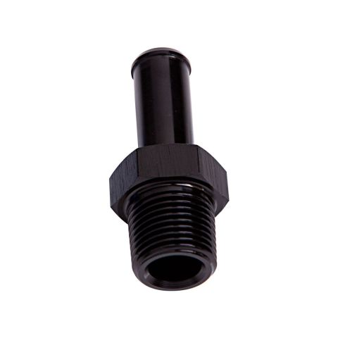 Aeroflow Fitting - NPT 3/8 Inch Male to 5/16 Inch Barb#AF841-06-05BLK