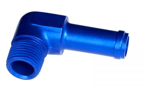 Aeroflow Male NPT To Barb 90 Degree Adapter 3/8 Inch To 5/16 Inch#AF842-06-05