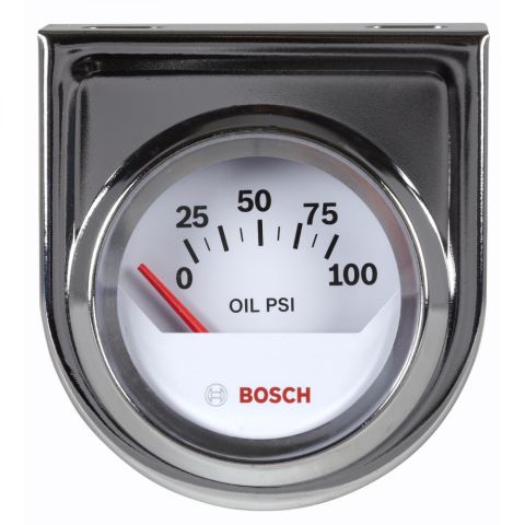 Bosch Performance Style Line Oil Pressure Gauge 0-100 Psi 2 1/16 inch #BOS8202