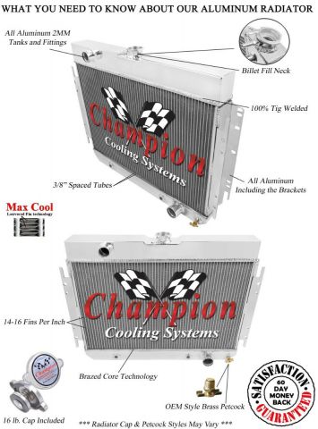 Champion Radiator, Shroud & Fan Kit Chev - Chevelle Belair 1963-67 Dual 12" Fans- 850 CFM#289FS12SP
