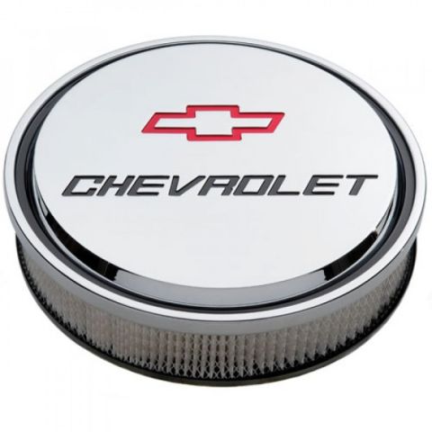 Proform Chrome Red Bowtie Air Cleaner #141-835
