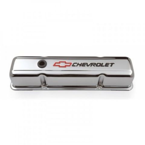 Proform Valve Covers Chev SB (Chrome) Steel - Bowtie Pair #PR141-905