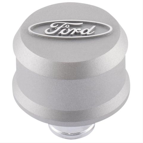 Proform Breather Push In (Ford Logo) Gray Cap Alloy 