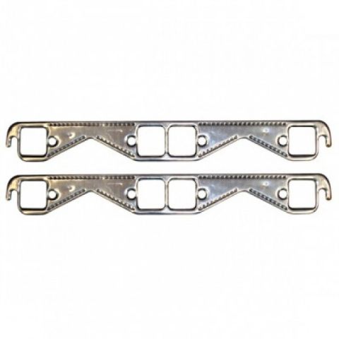 Proform Aluminum Exhaust Header Gasket with Square Ports for Small Block Chevy - Pair #67921