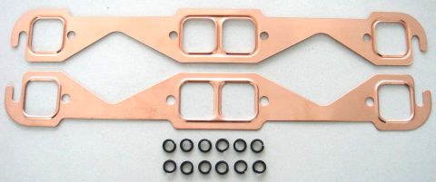 RPC Exhaust Gasket Set - Chev Small Block (Copper) Square Set #7511