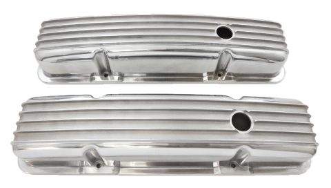 RPC Baffled Aluminum Finned Valve Covers 1958-86 Small Block Chevy 283-350 #S6186