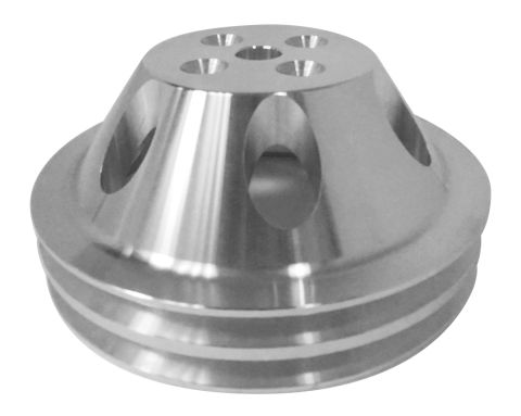 RPC Pulley - Waterpump/SWP/Double - (Chev SB) - Polished Alloy 
