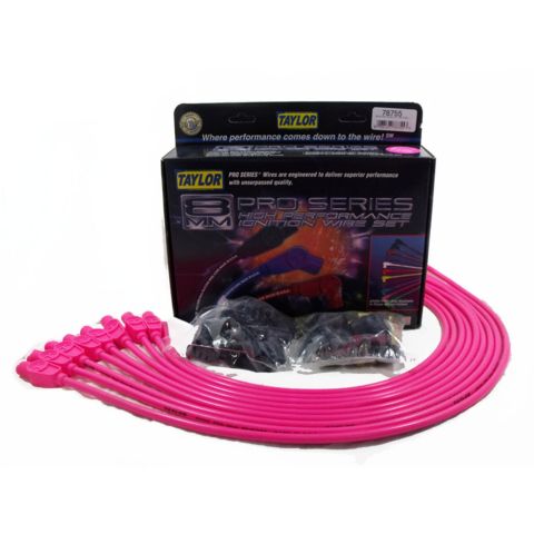 Taylor Ht Ignition Leads 8Mm Hot Pink Straight #78755