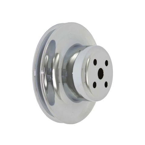TSP Ford Small Block Single-Groove Chrome Steel Water Pump Pulley