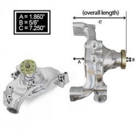 Weiand Polished Water Pump BB Chev Long 